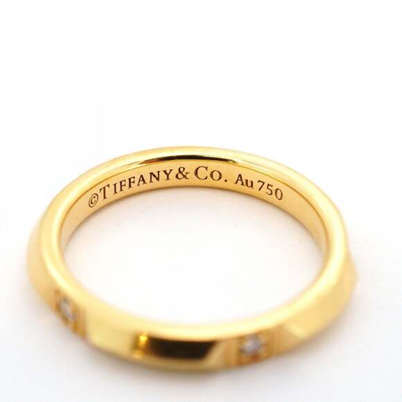 TIFFANY 18k Gold Diamond Ring - Picture 4 of 9